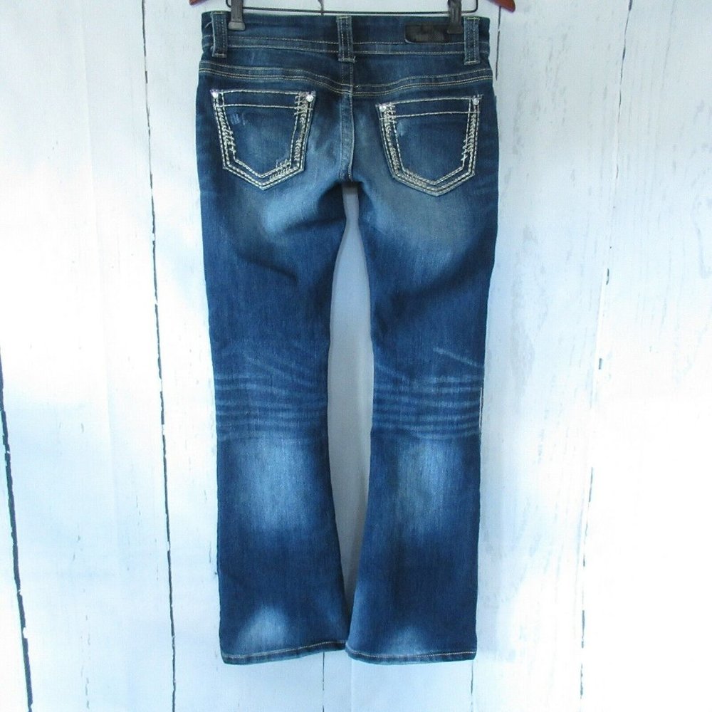 SOLDBuckle Daytrip Aquarius Flare Jeans Distressed - Picture 4 of 7